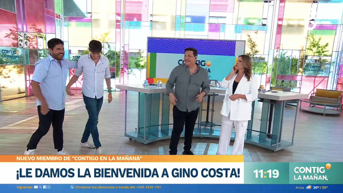 Gino Costa llegó a "Contigo en la mañana". Foto: CHV.