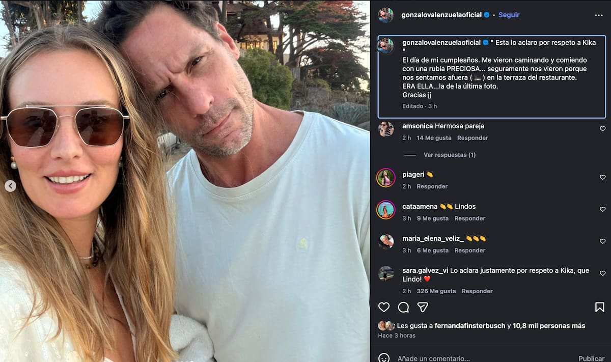 Mostró que la "rubia" con la que andaba era su exesposa. Foto: Instagram de Valenzuela