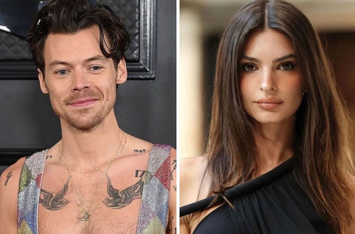 Harry Styles y Emily Ratajkowski son captados besándose apasionadamente