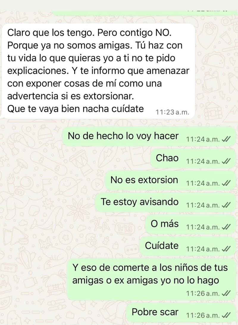 La modelo se lanzó con todo contra Cony Capelli.