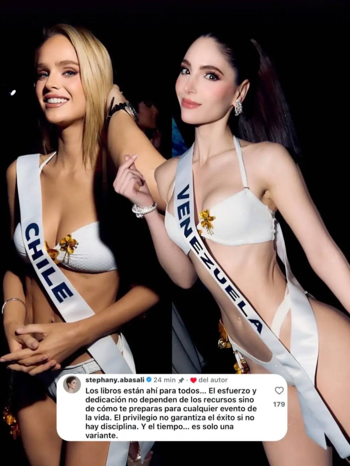 La respuesta en Instagram de la venezolana.