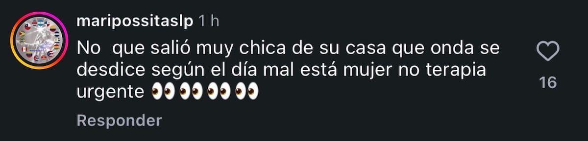 Los comentarios contra Naya Fácil.
Foto: Instagram