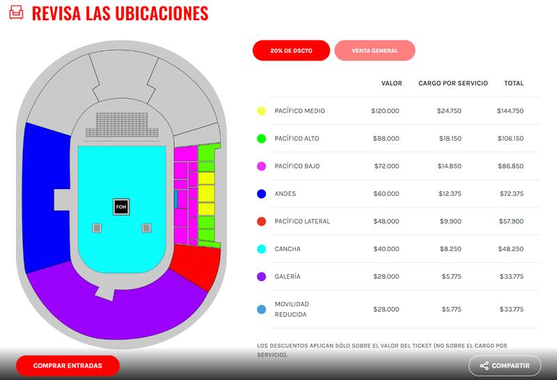 Precios preventa para Iron Maiden en Chile 2024.