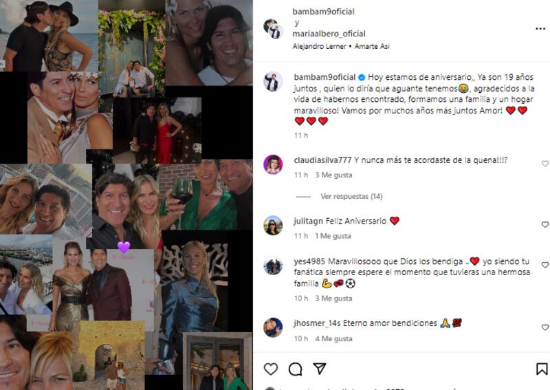 Iván Zamora le dedicó tierno video a María Alberó.