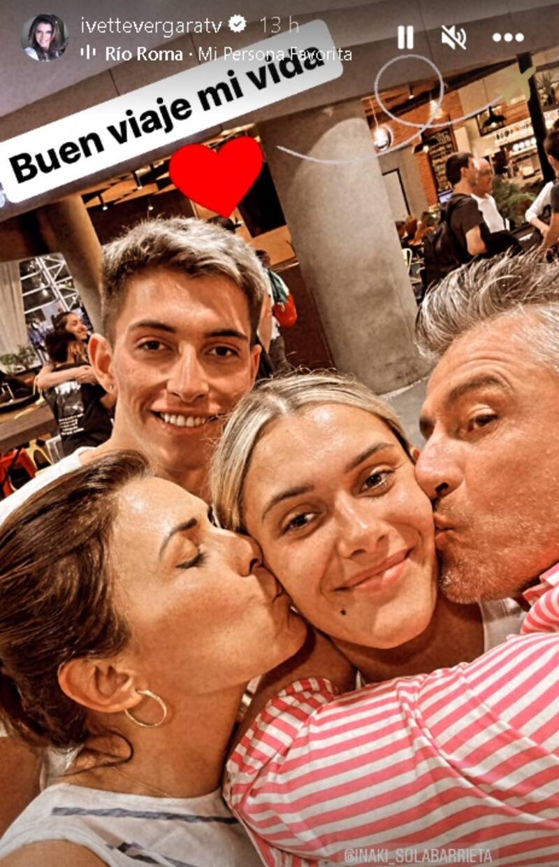 Ivette Vergara despidiendo a su hija Maite. Créditos: Instagram