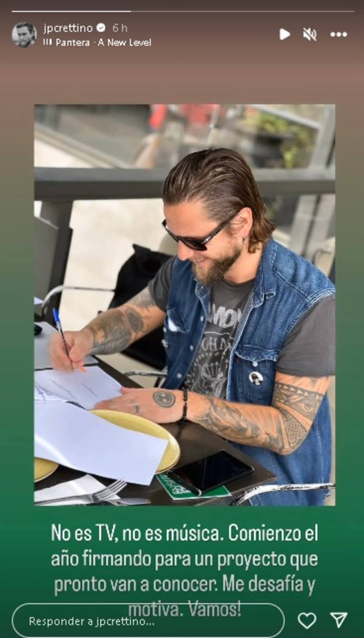 Jean Philippe Cretton compartió un enigmática postal sobre un nuevo proyecto laboral. Foto: Instagram.