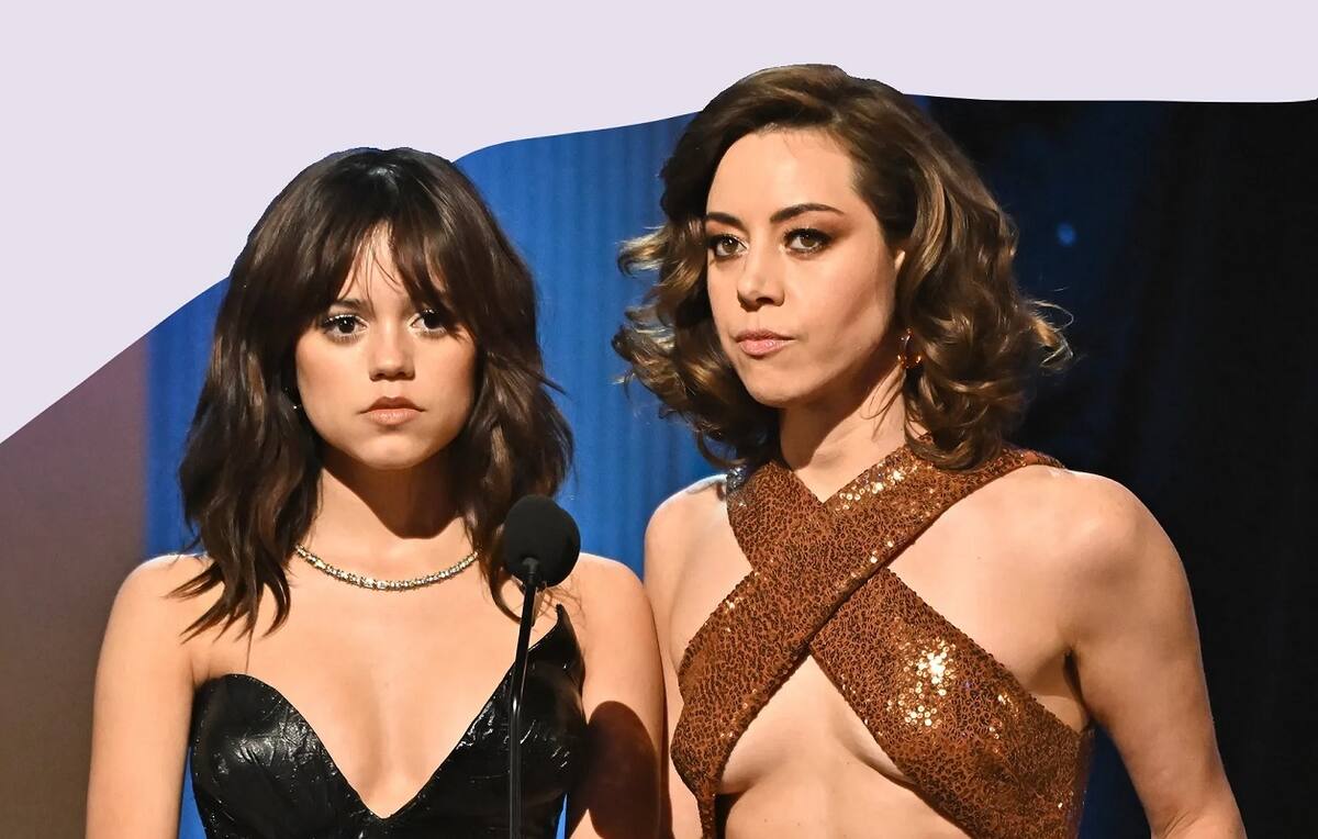 Jenna Ortega y Aubrey Plaza Ambas actrices son de las más populares en estos últimos meses producto de sus actuaciones en "The White Lotus y "Wednesday". - Créditos: Reproducción