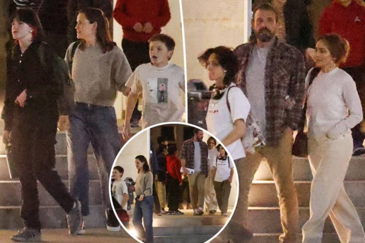 Jennifer López , Ben Affleck y su ex pareja Jennifer Garner fueron vistos juntos en evento escolar. - Créditos: Twitter