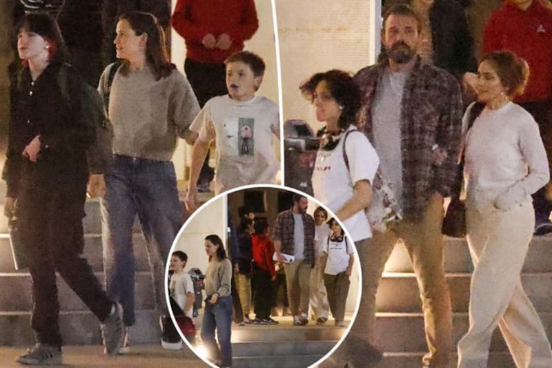 Jennifer López , Ben Affleck y su ex pareja Jennifer Garner fueron vistos juntos en evento escolar. - Créditos: Twitter