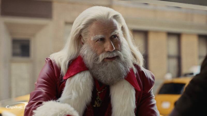 John Travolta como Santa para comercial