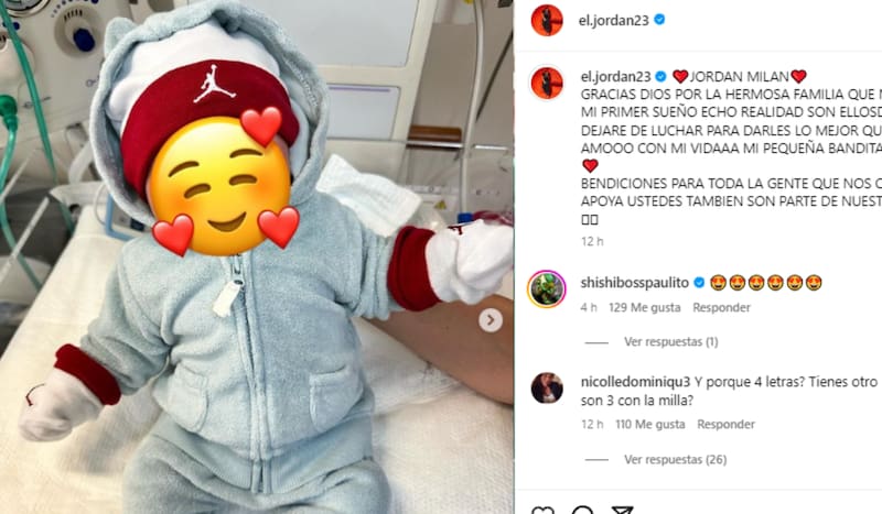 Jordan 23 celebra el nacimiento de su tercer hijo