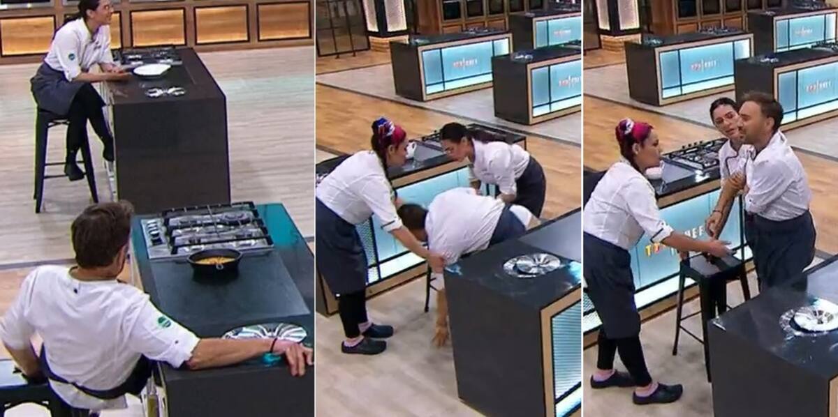 Jordi Castell se cayó en "Top Chef VIP". Créditos: Pantallazo CHV