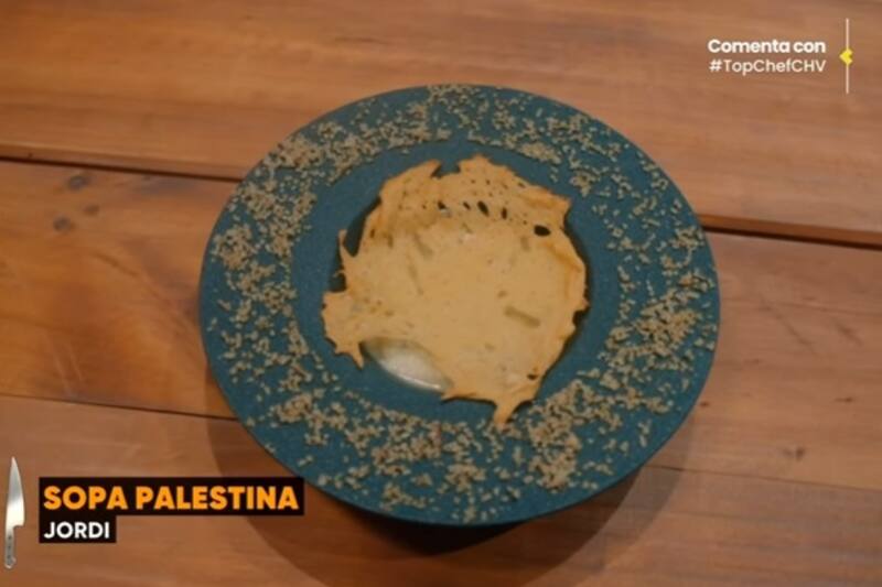 quedó nominado por su sopa en "Top Chef VIP". Créditos: Pantallazo CHV