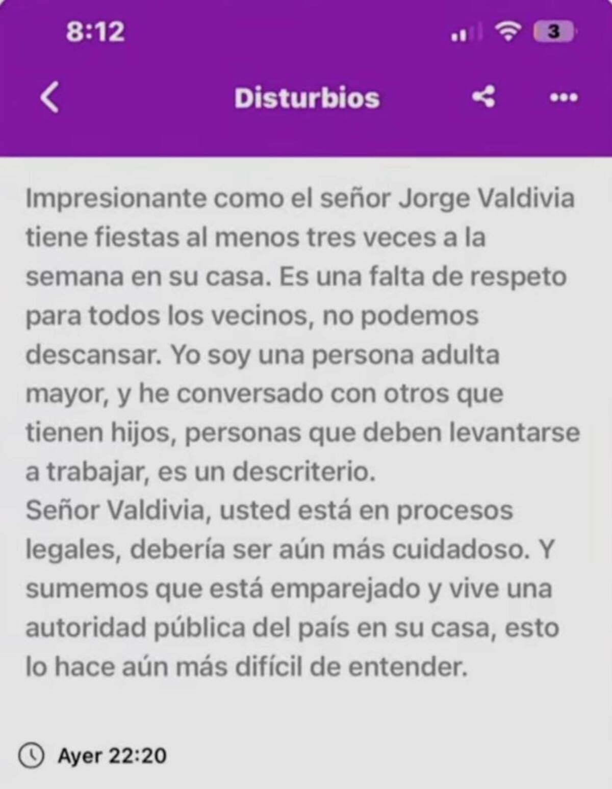 El exfutbolista estaría siendo acusado de realizar fiestas.