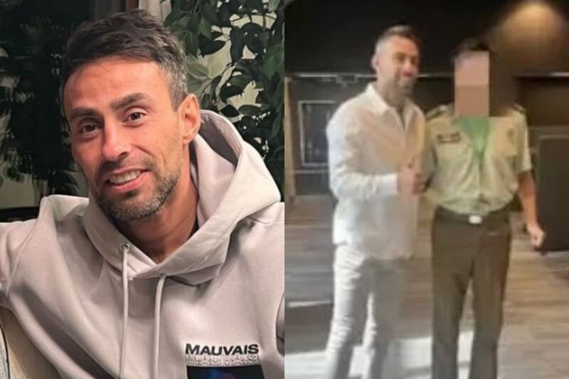 Jorge Valdivia El exfutbolista fue invitado por Carabineros a conocer sus instalaciones, luego de su detención ilegal. - Créditos: Reproducción En Cancha