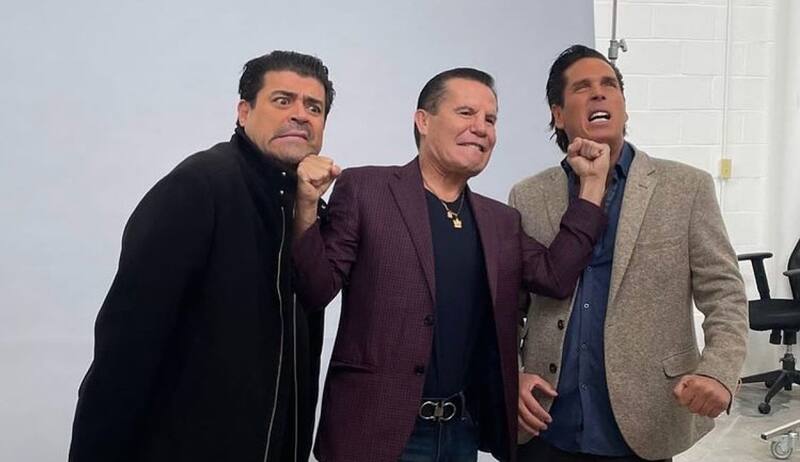 Julio César, Jorge Van Rankin y Roberto Palazuelos  - Créditos: Instagram: @juliocesarchavez