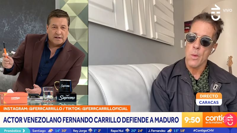 El animador frenó en seco al actor venezolano.