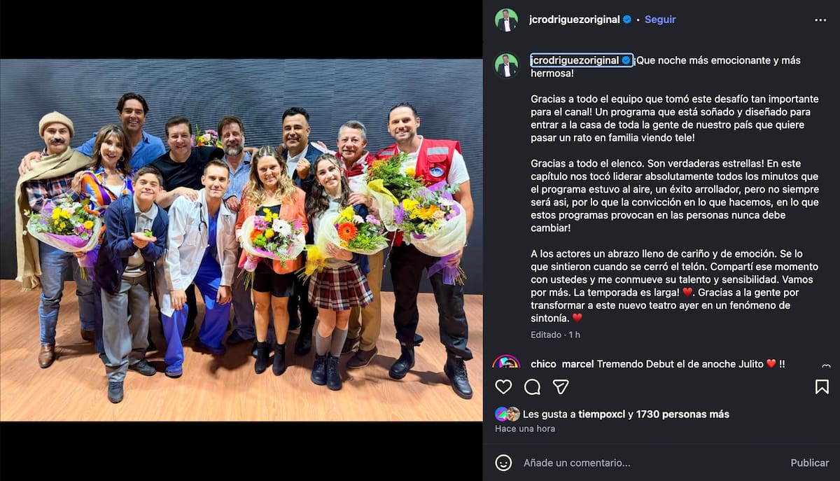 También aprovechó para lanzar una indirecta por el futuro del canal. Foto: @jcrodriguezoriginal en Instagram