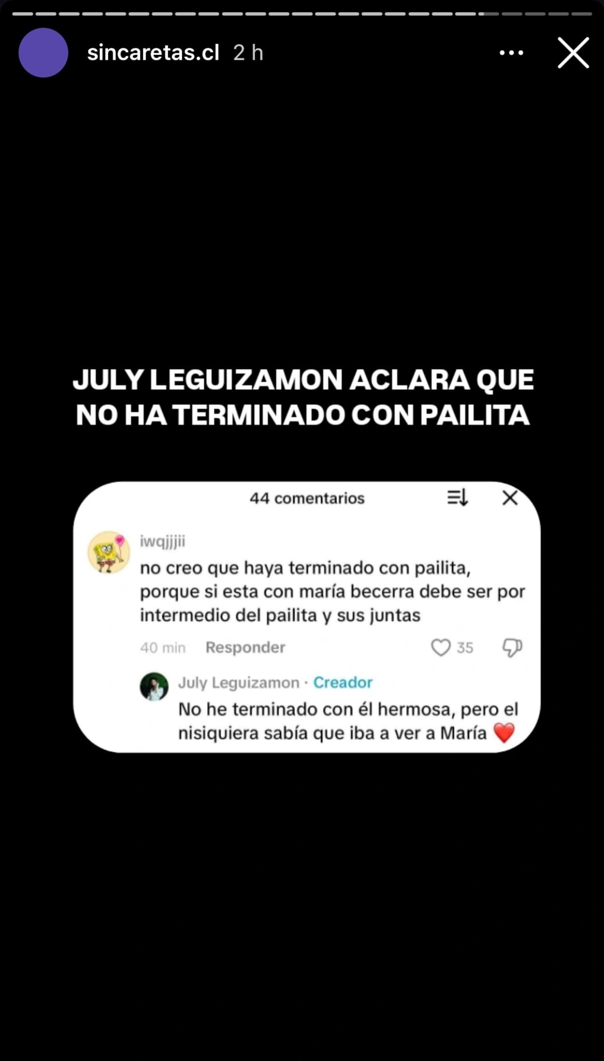Niega en Instagram que haya terminado con Pailita y aprovechó de negar que fuera por él la reunión con Becerra.
