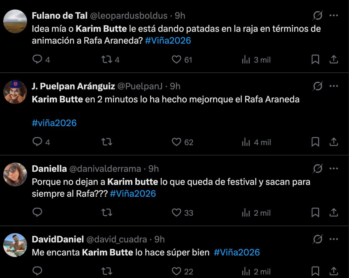 Prácticamente todos los comentarios fueron a favor del desempeño del profesional. Foto: X