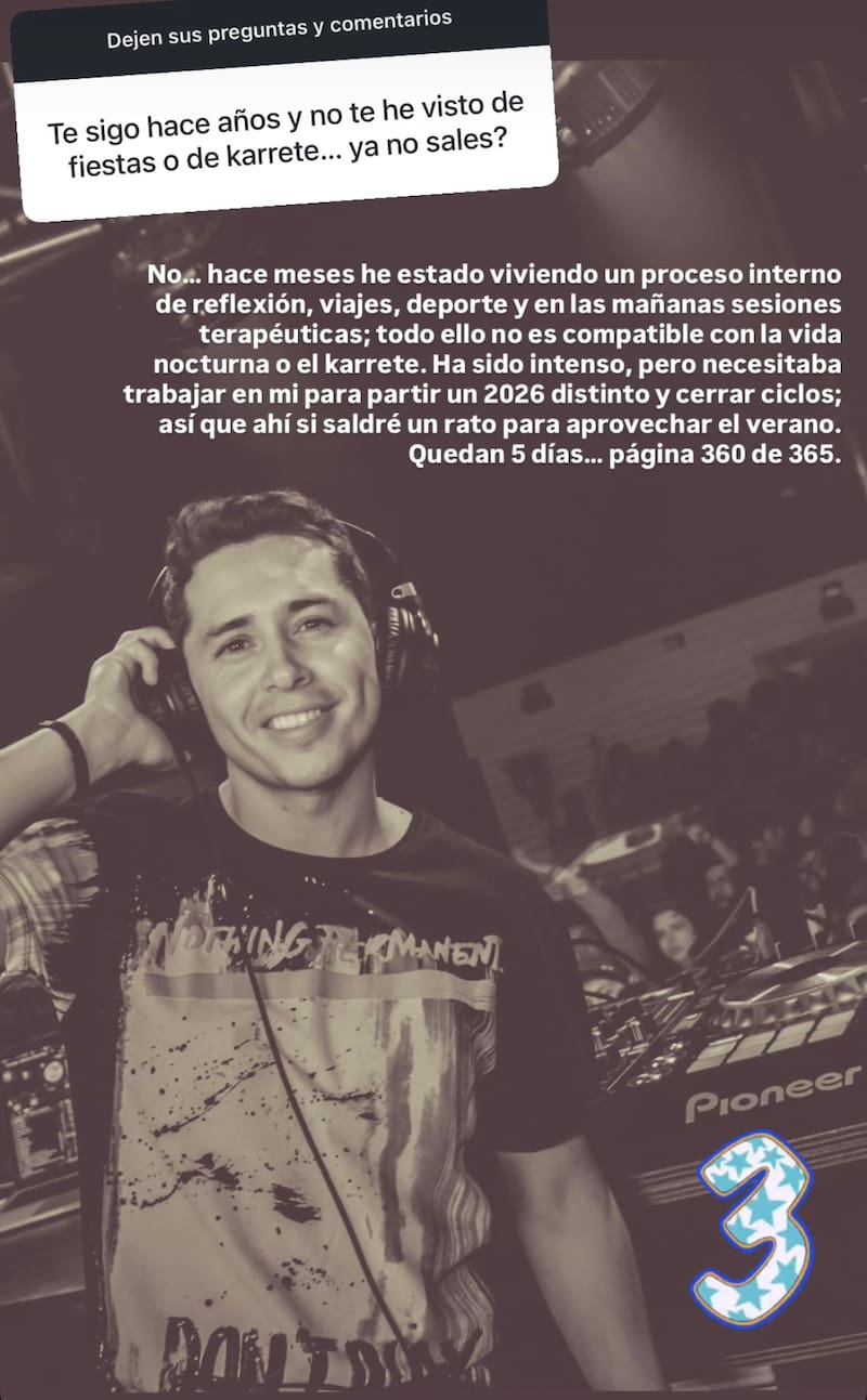 El ex Yingo y su publicación en Instagram.