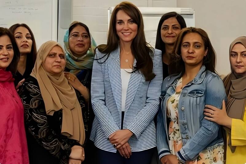 La princesa de Gales conversó con madres sobre sus preocupaciones en la maternidad.