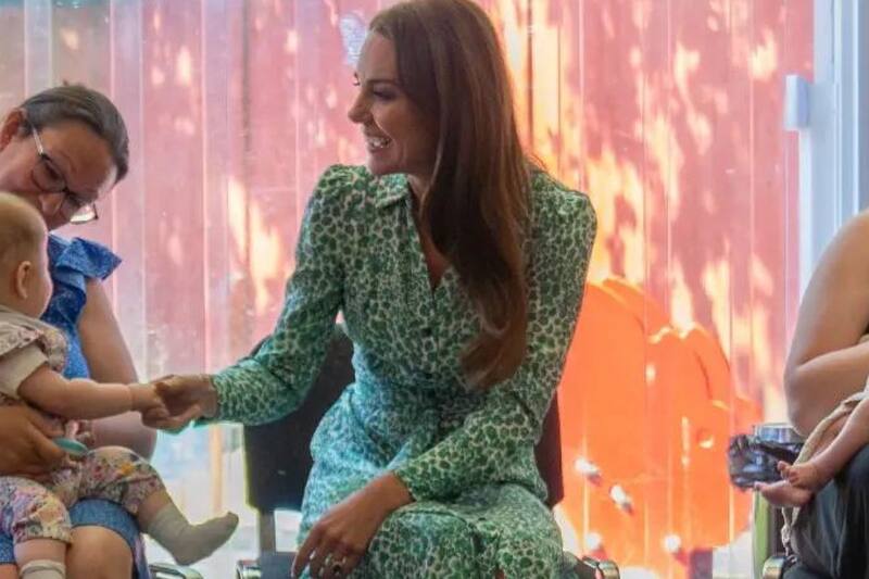 La princesa de Gales visitó el Centro Infantil de Riversley Park.