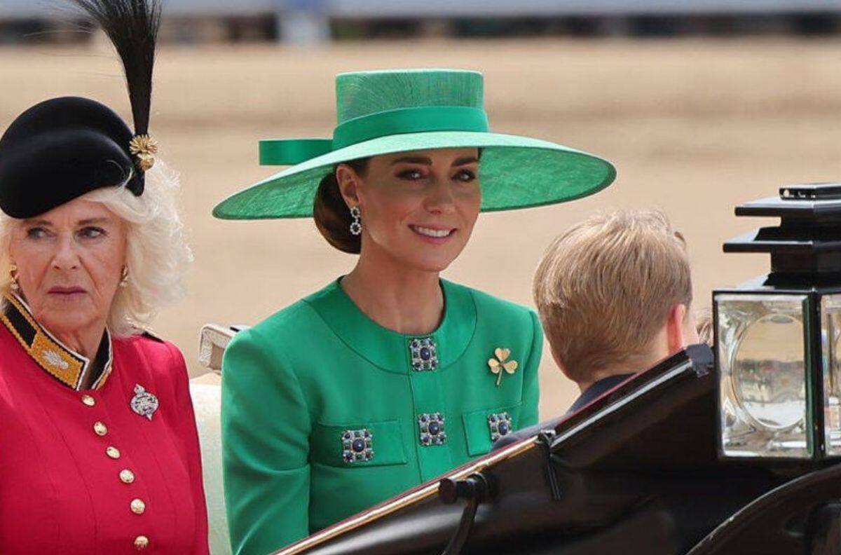 Kate Middleton y la reina Camilla impactaron con un elegante look en Trooping the Colour