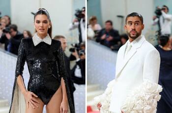 Estos son sus looks: Kendall Jenner y Bad Bunny llegan juntos al "after party" de la Met Gala 2023