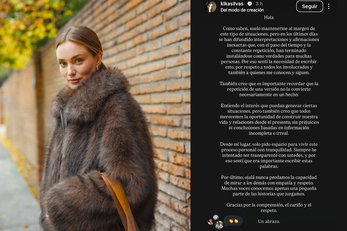 Comunicado que emitió en sus historias. Créditos: Instagram