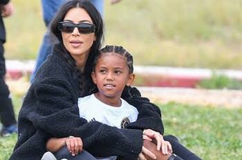 Kim Kardashian capta la eufórica reacción de su hijo Saint West al conocer a Lionel Messi en París