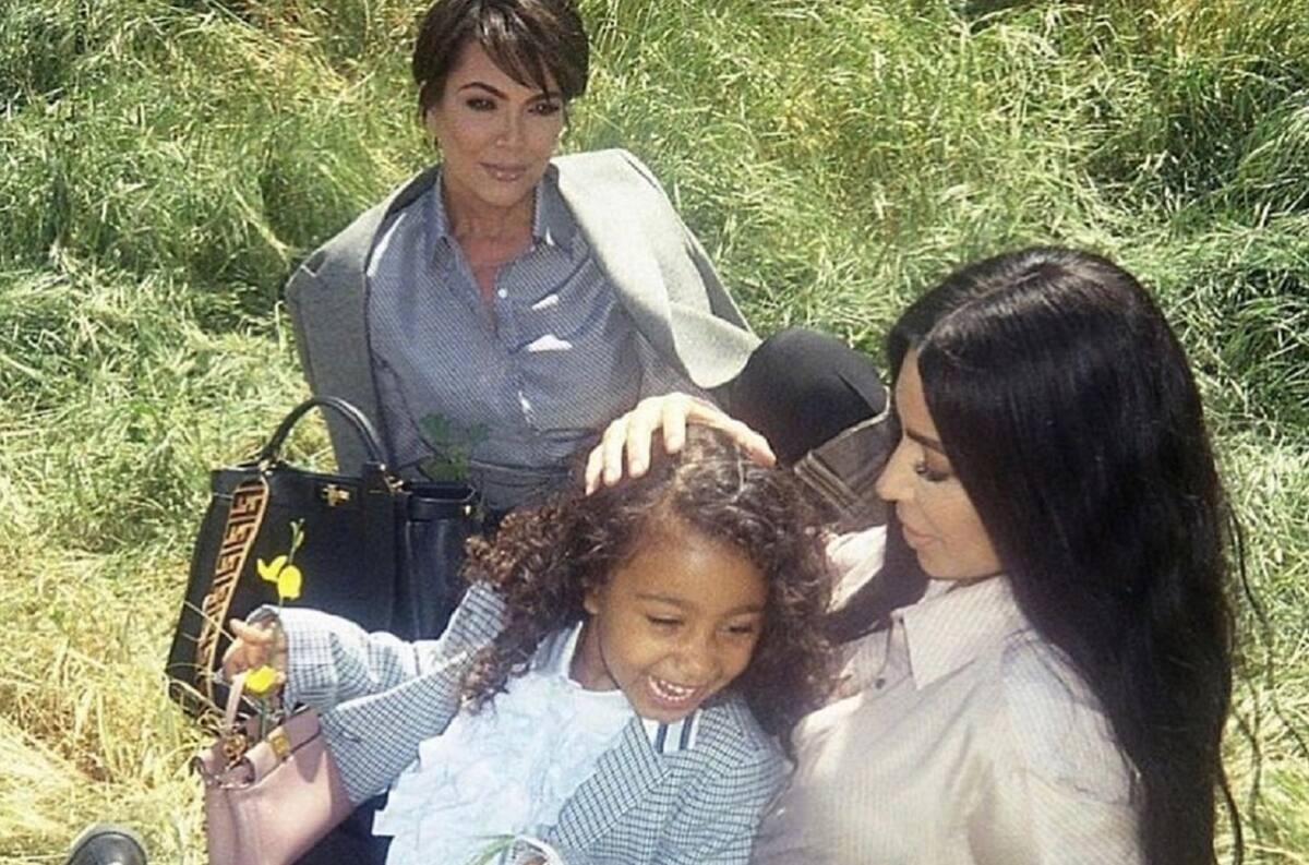 Kris Jenner, Kim Kardashian y North West La hija de Kanye West cumple nueve años. - Créditos: Instagram