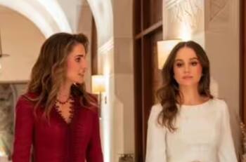 Hija de la reina Rania alteró su vestido de novia impresionante para incluir un detalle conmovedor