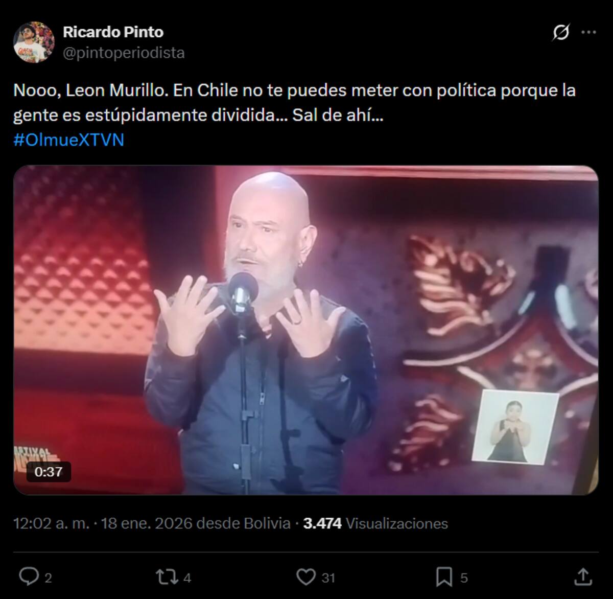 Memes y reacciones de la rutina del comediante.