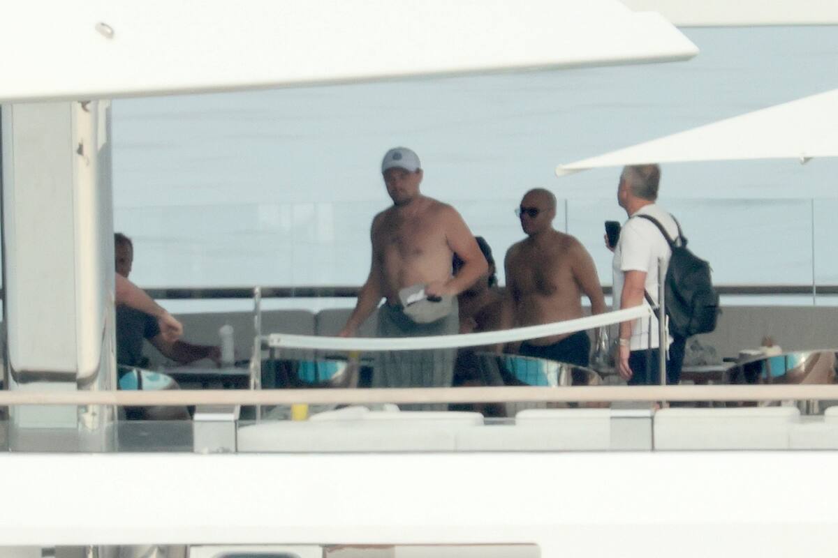 El actor está de vacaciones en la costas de Italia.