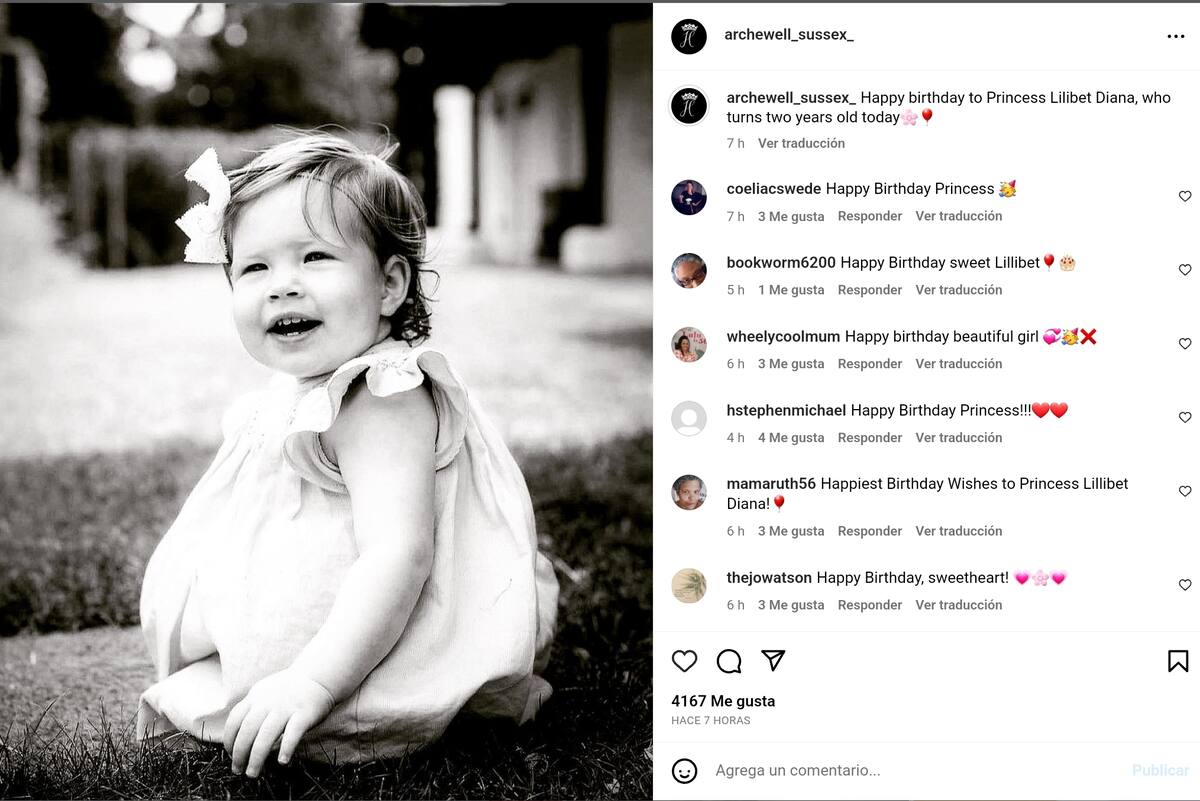 El príncipe Harry y Meghan Markle compartieron una emotiva felicitación de cumpleaños a su hija.
