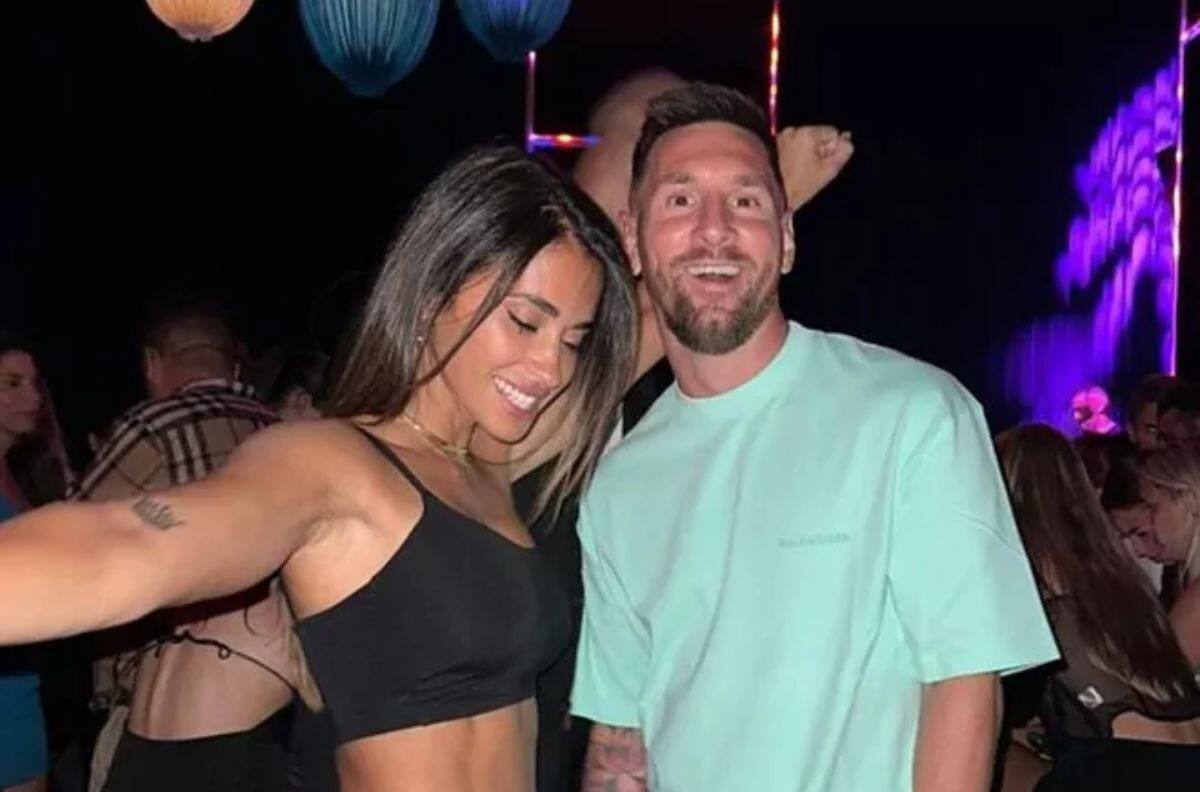 La noche de fiesta de Lionel Messi y Antonela Rocuzzo