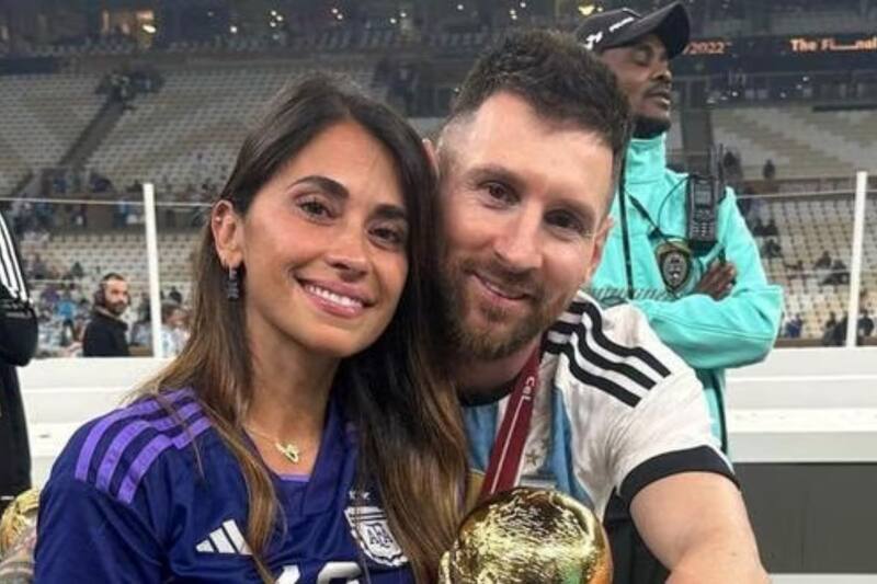 Antonela Roccuzzo estuvo presente en el partido de los Dieciseisavos de Final de la Leagues Cup. (EFE)