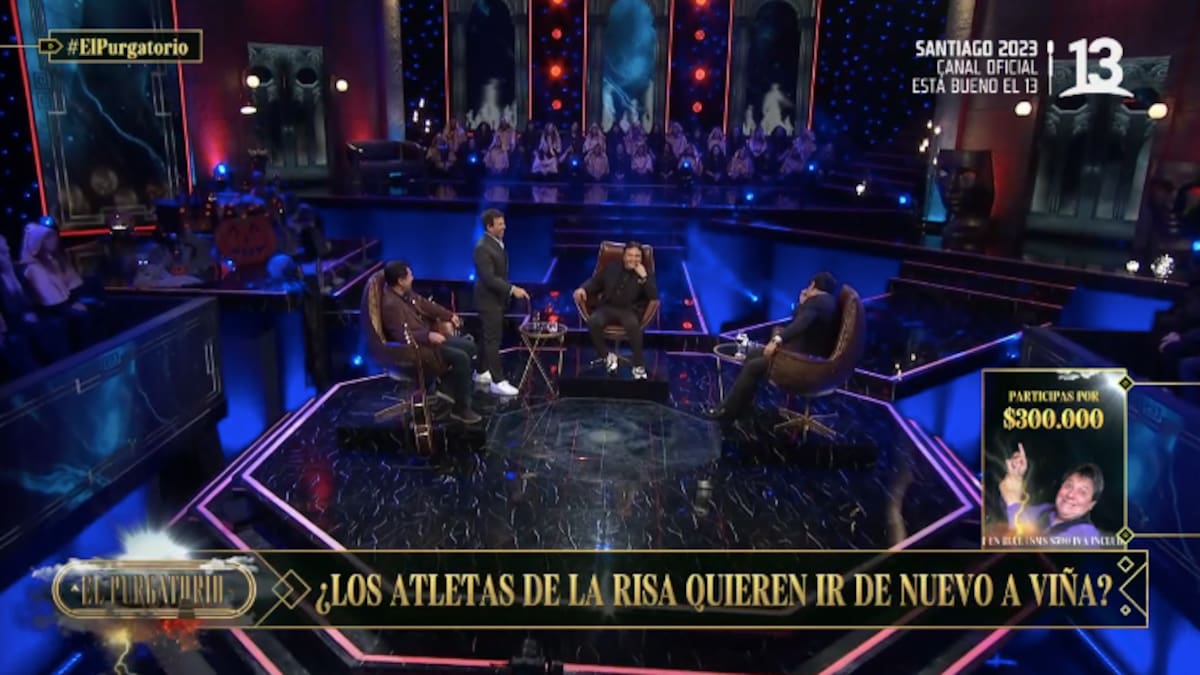 Los Atletas de la Risa en "El Purgatorio". Foto: Canal 13.