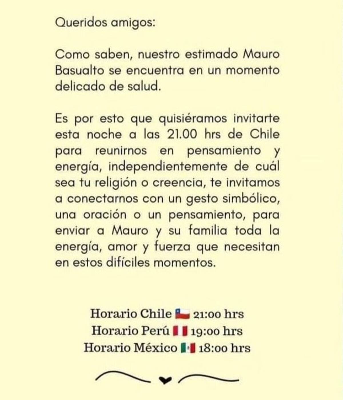 Los Bunkers piden cadena de energía para Mauricio Basualto. Créditos: Instagram