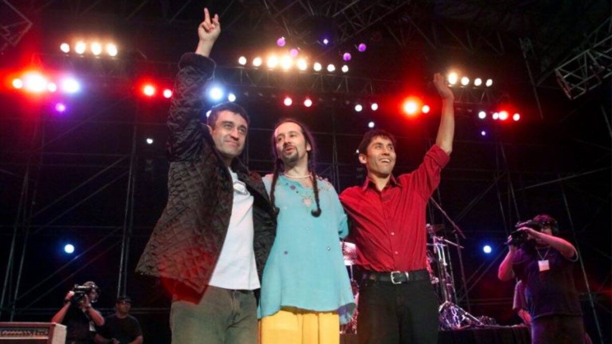 "Los Prisioneros" en su exitosa presentación doble en el Estadio Nacional