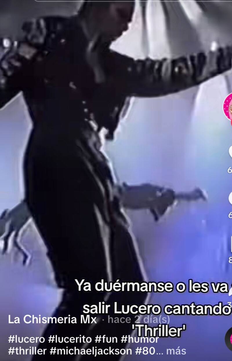 La cantante bailando Thriller