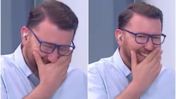 Lucho Ugalde tuvo ataque de risa en vivo: No aguantó ver este divertido meme de un compañero de trabajo