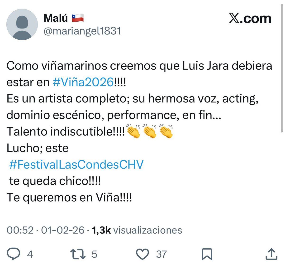 Comentarios de X.
Foto: X @mariangel1831
