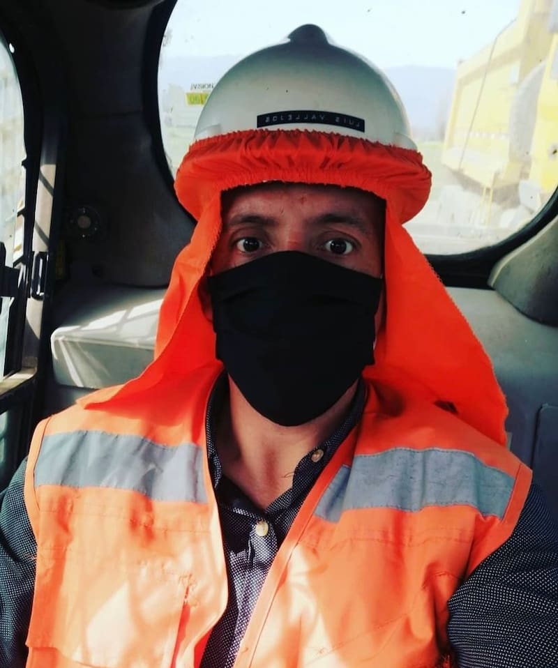 Luis Luter trabaja en construcción.