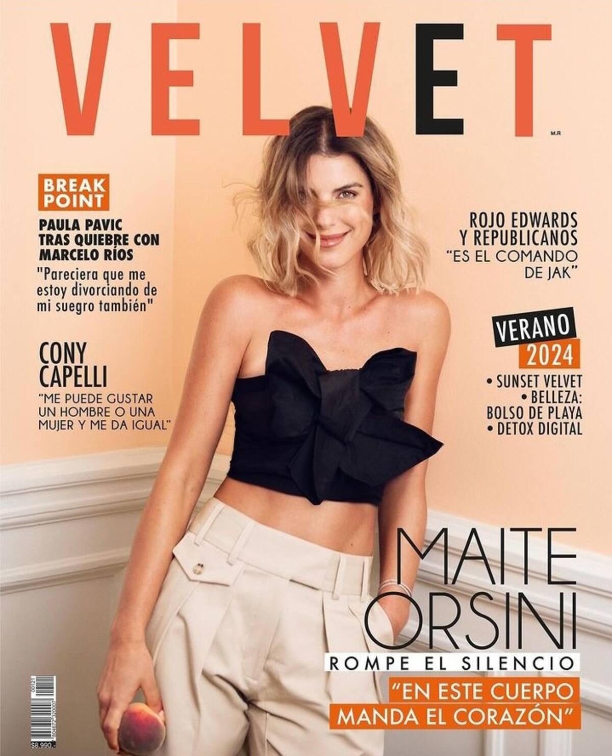 reconoció su romance con Jorge Valdivia. Créditos: Velvet