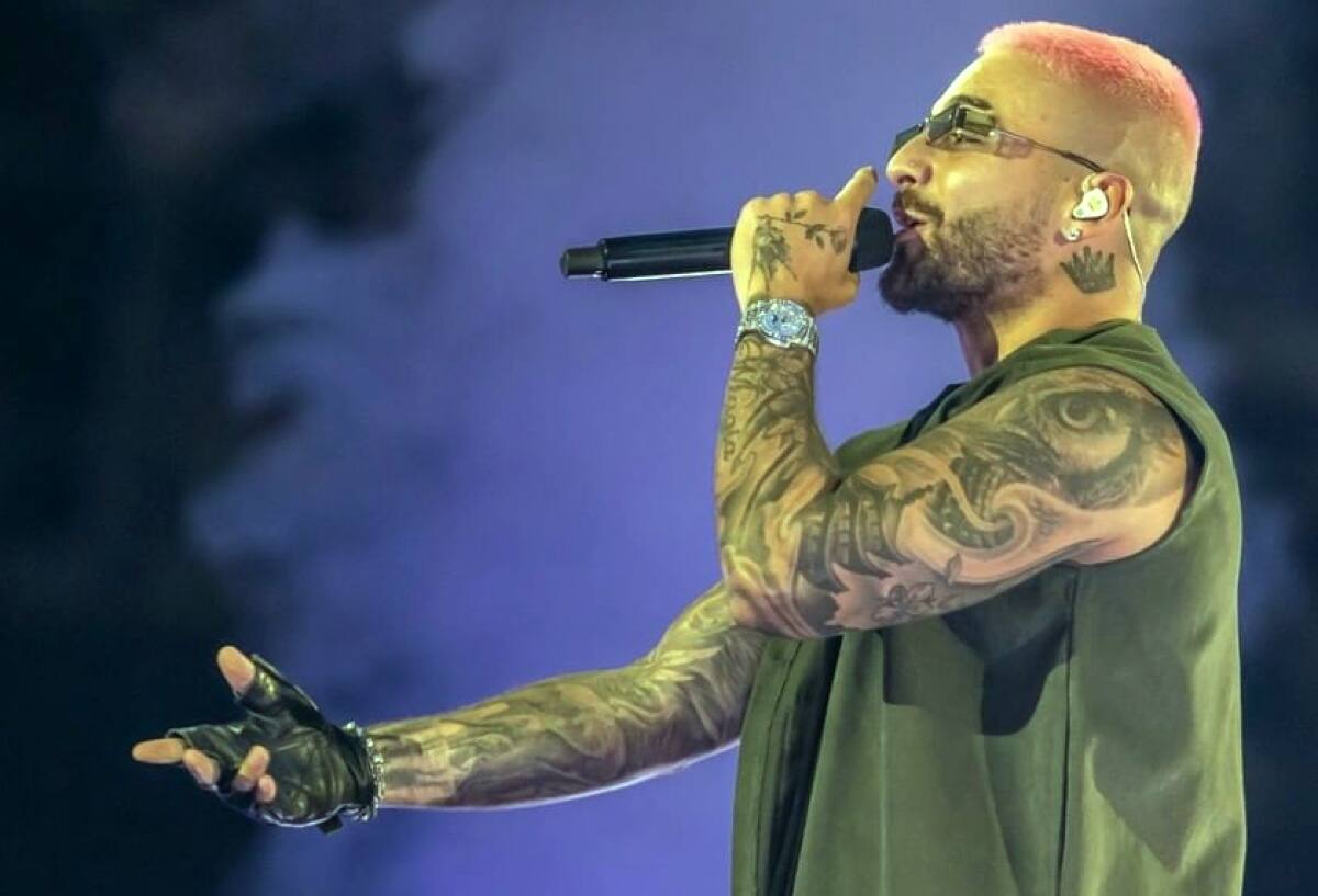 Maluma Durante su concierto en Ciudad de México. - Créditos: Instagram de @ocesa