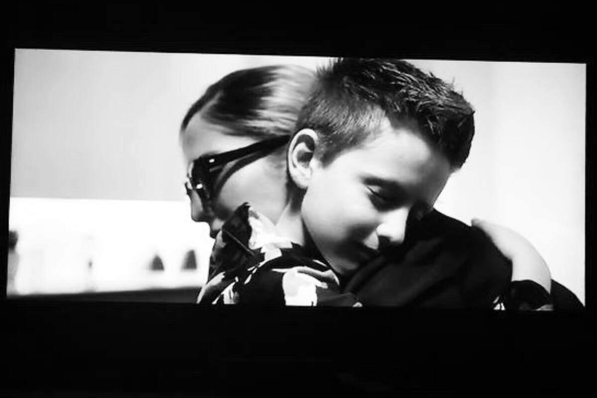 Foto subida por la actriz junto a su hijo Santiago.