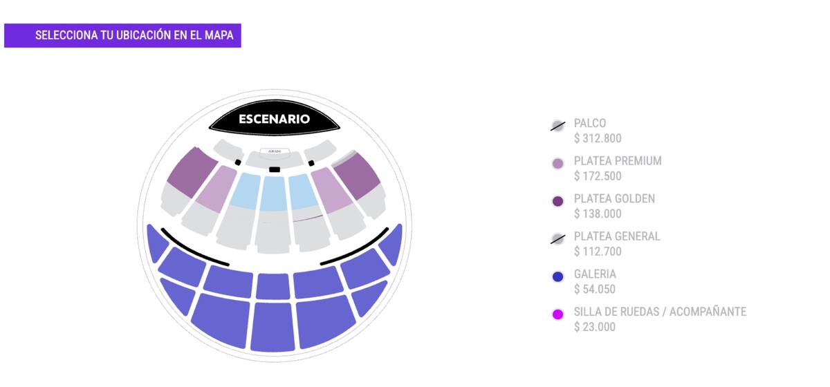 Así está Puntoticket.com a dos horas del inicio de la transmisión. Foto: Captura