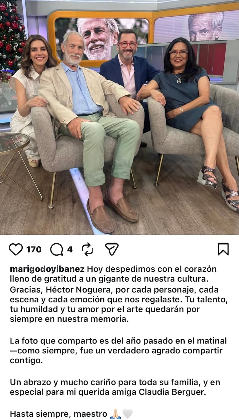 La animadora despidió a Tito Noguera.